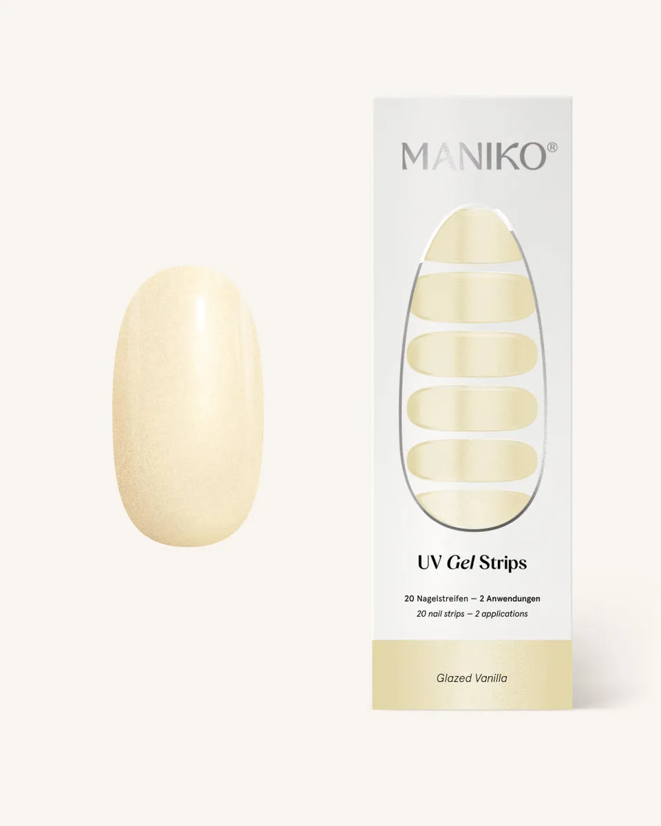 maniko-glazed-vanilla-uv-uv-gel-strips-pearl-chrome image 1