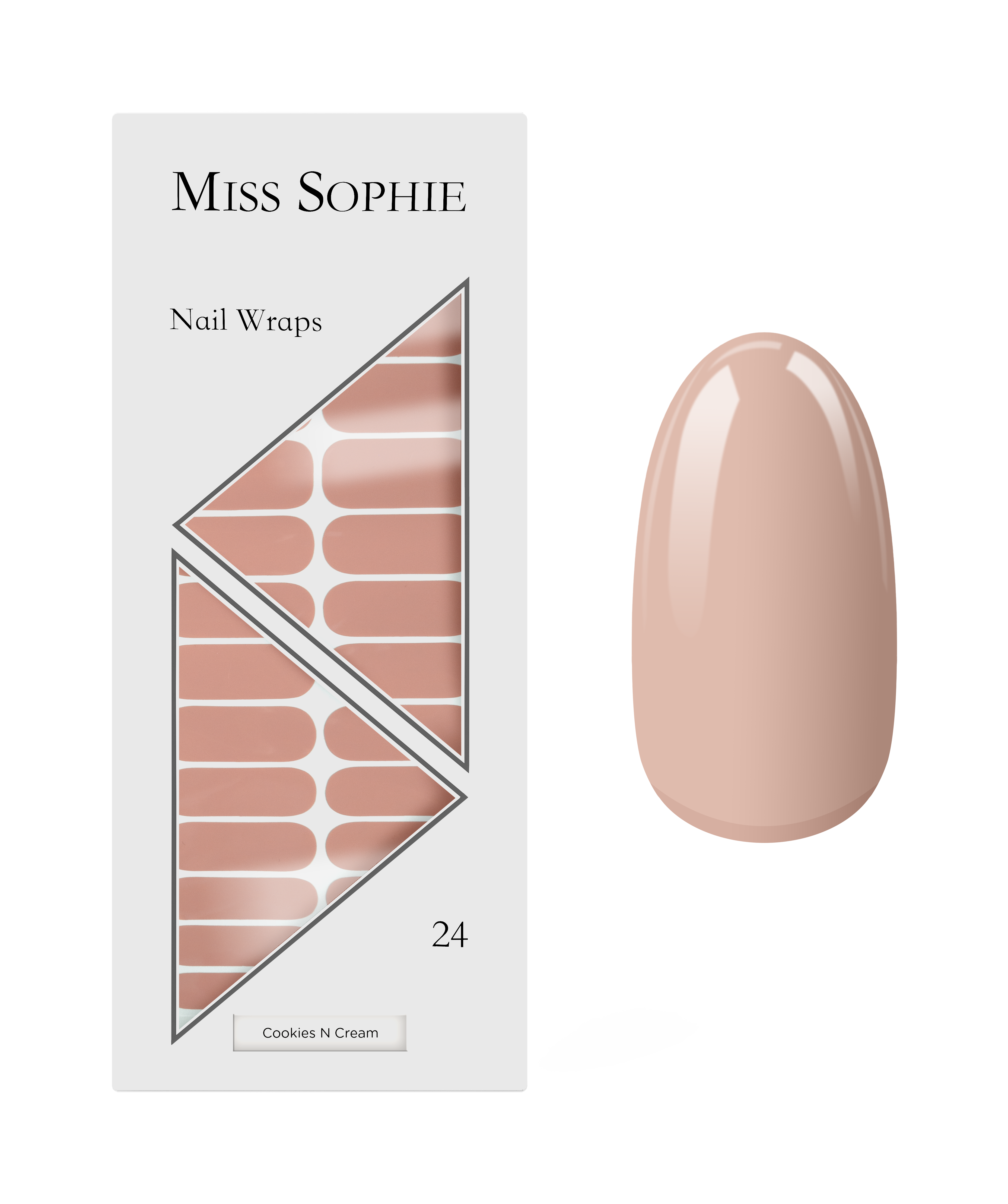 miss-sophie-cookies-n-cream-nail-wraps-cremig image 1