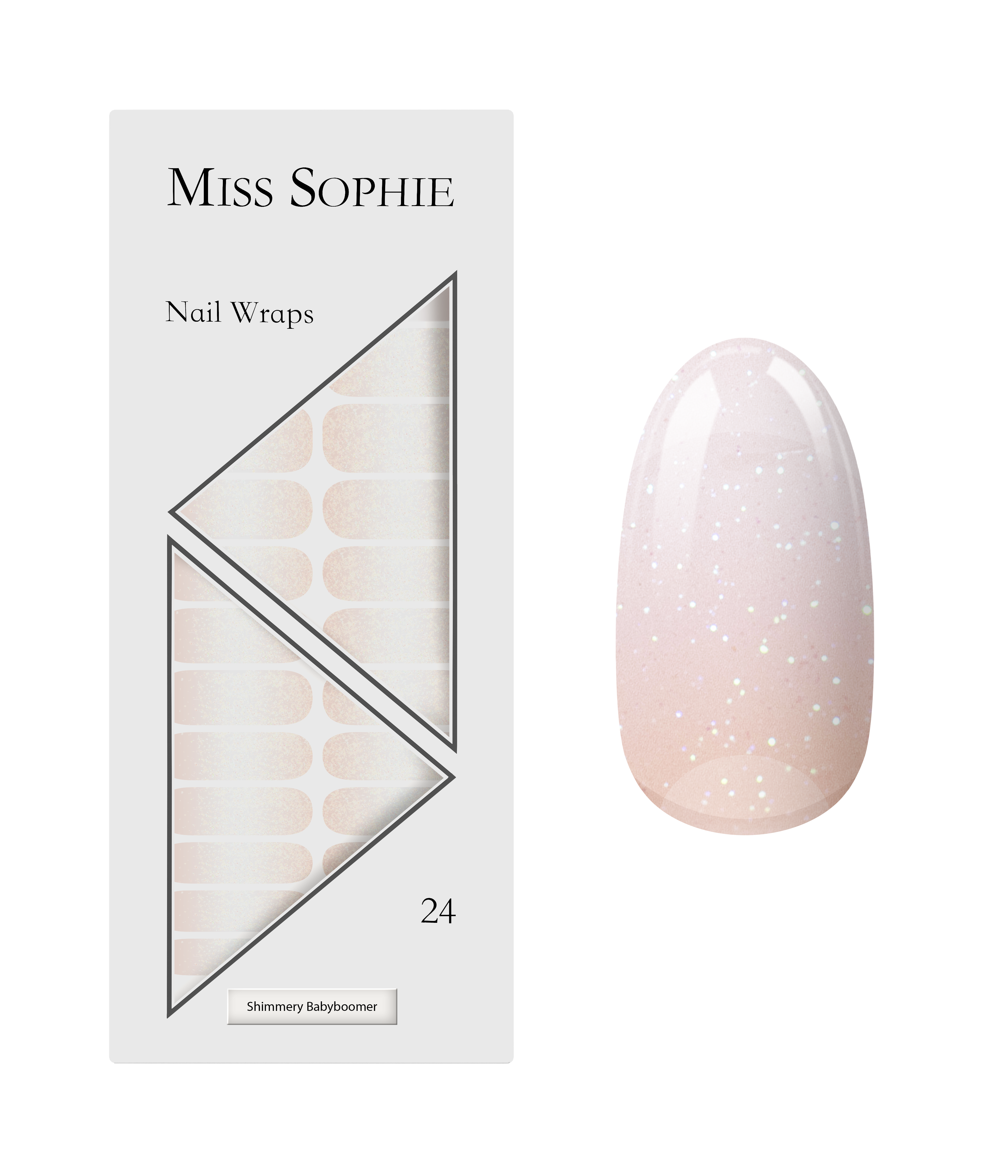 miss-sophie-shimmery-babyboomer-nail-wraps-ros-wei-schimmer image 1