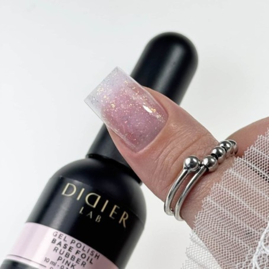 didier-lab-rubber-base-coat-foil-pink-10ml image 2