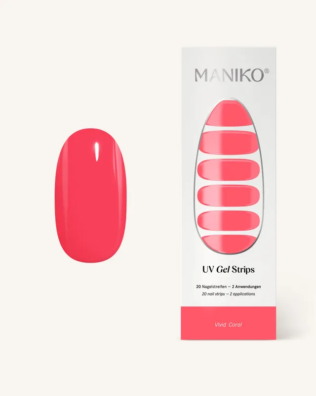 maniko-vivid-coral-uv-uv-gel-strips-koralle image 1