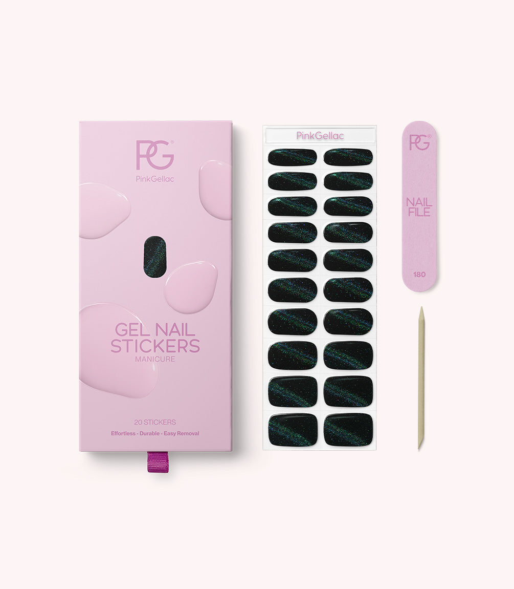 pink-gellac-019-cat-eye-black-onyx-gel-nagel-sticker-manik-re image 2