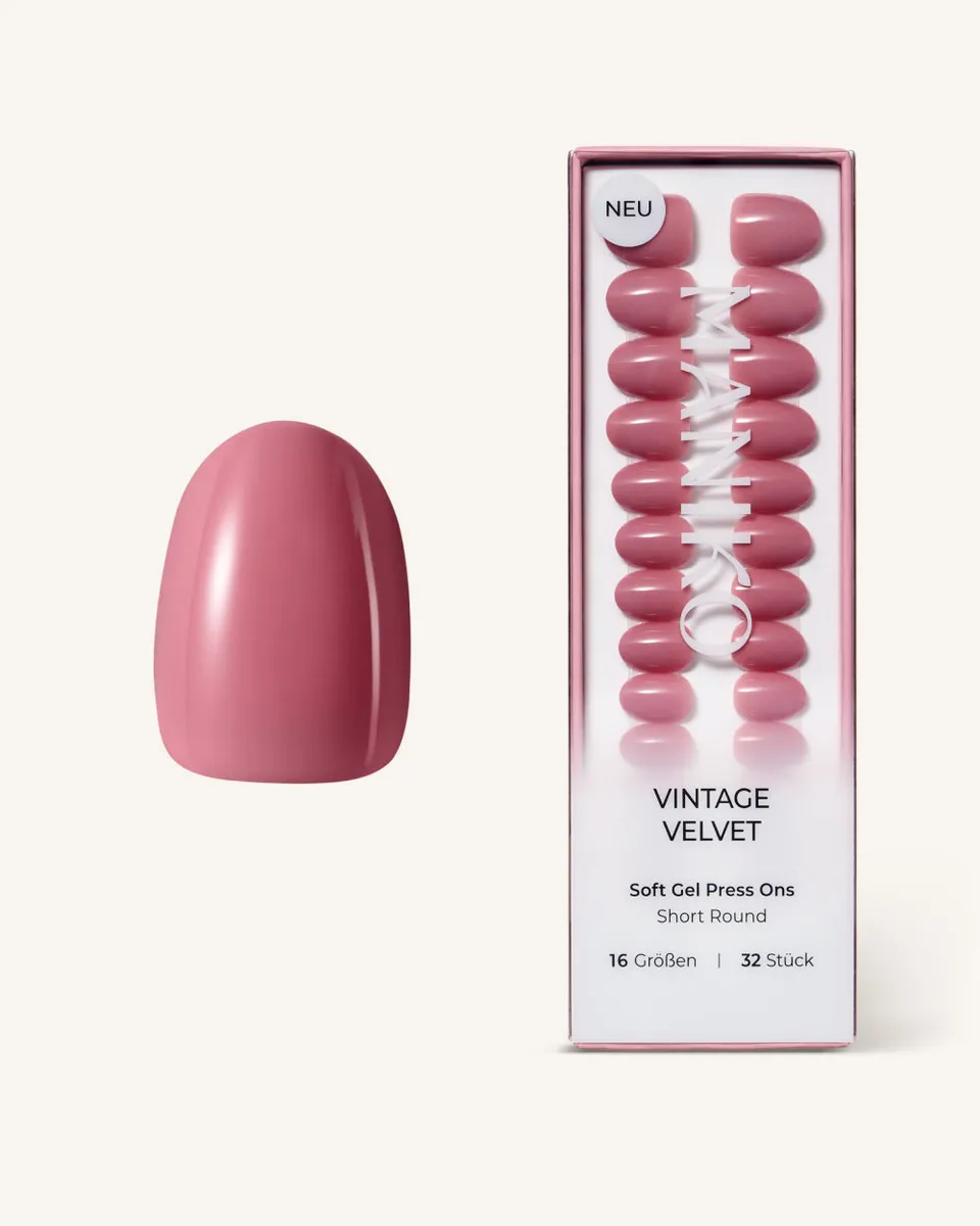 maniko-vintage-velvet-short-round-soft-gel-press-ons image 1