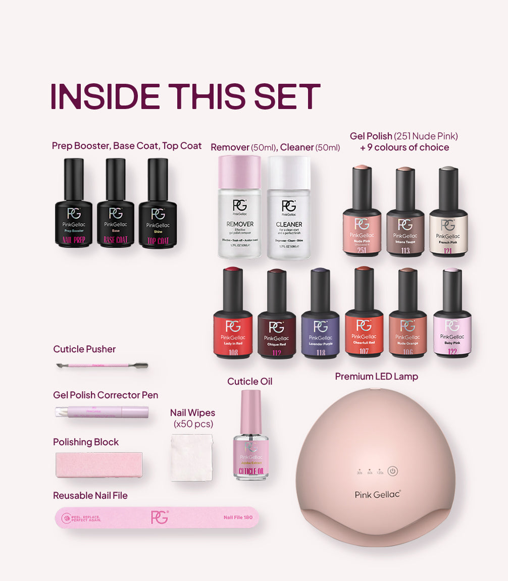 pink-gellac-at-home-nail-studio-starter-kit-9-farben-mit-led-lampe image 2