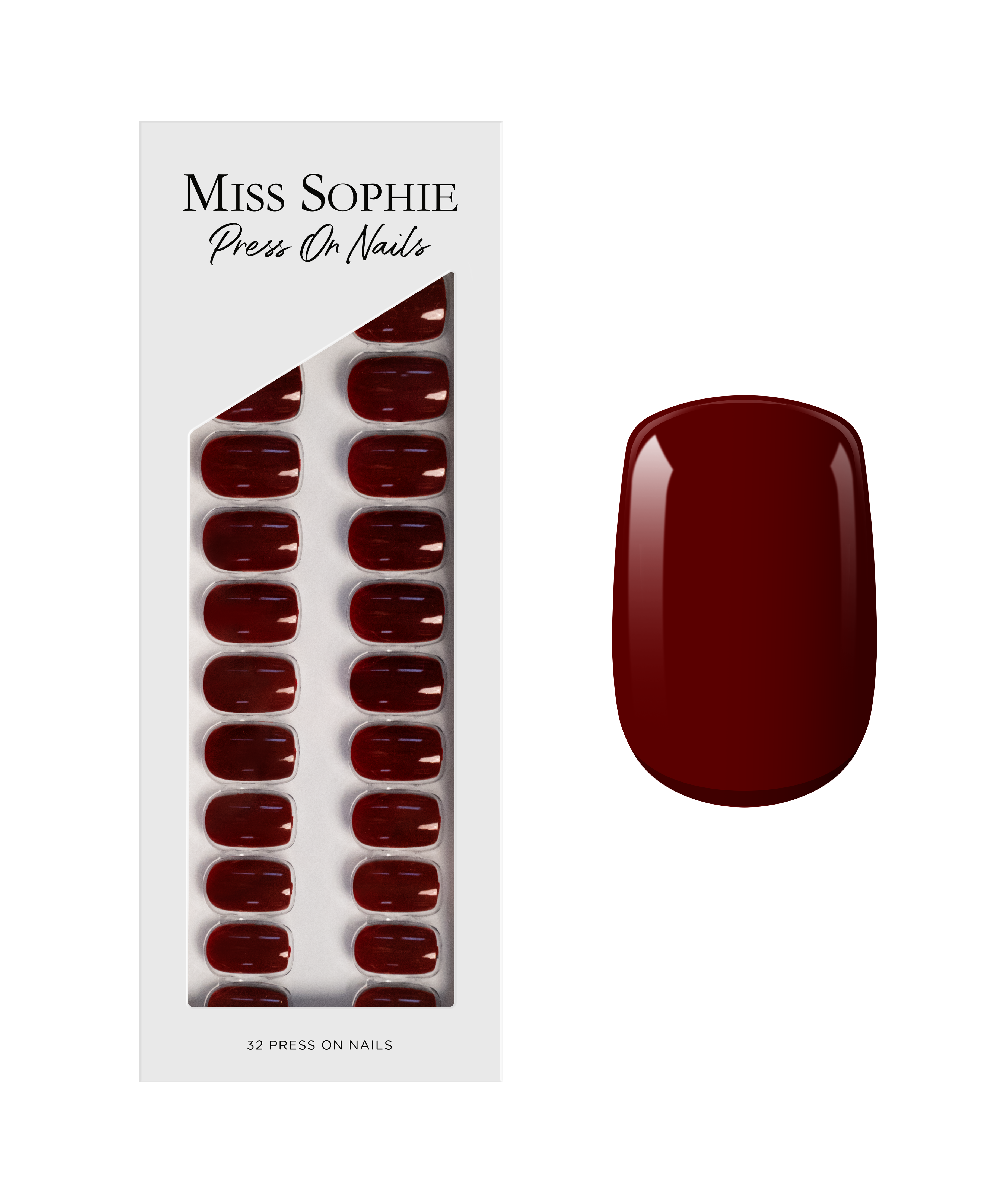 miss-sophie-burgundy-press-on-nails-short-square image 1