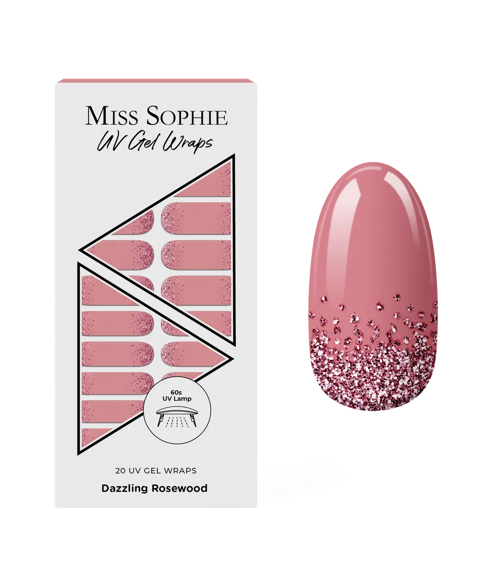 miss-sophie-dazzling-rosewood-uv-uv-gel-wraps-rosenholz-glitzer image 1