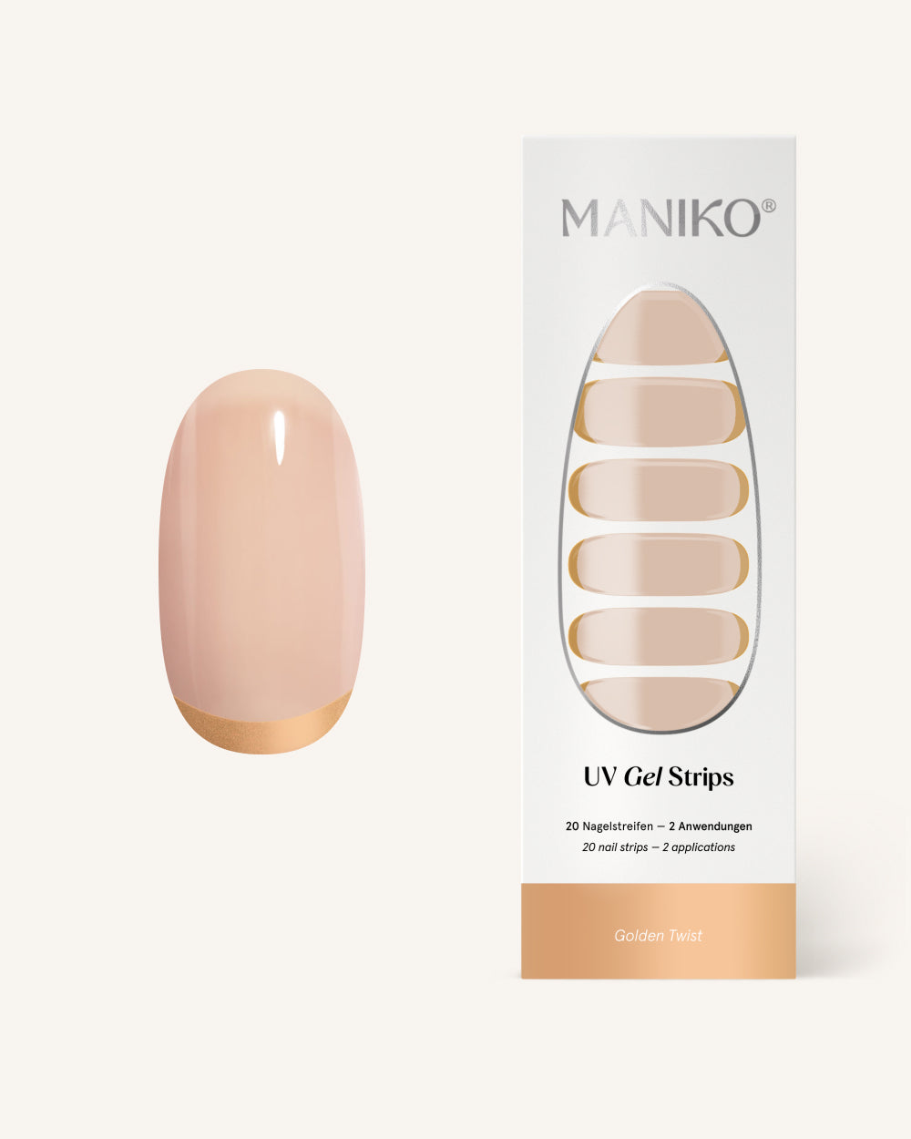maniko-golden-twist-uv-uv-gel-strips-reverse-french-gold image 1