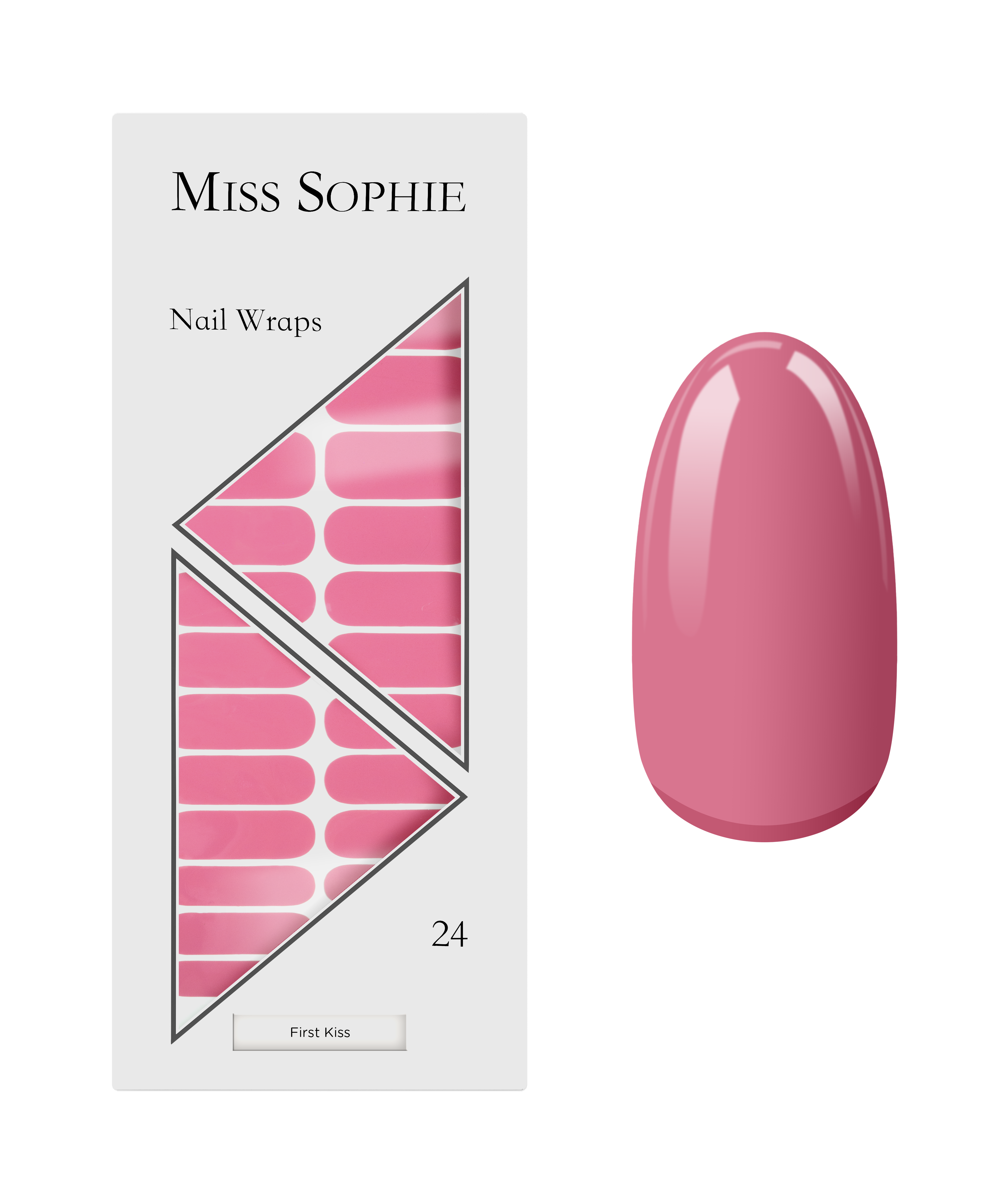 miss-sophie-first-kiss-nail-wraps-strahlendes-rosa image 1