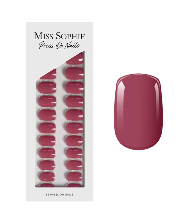 miss-sophie-rosewood-love-press-on-nails-short-square image 1