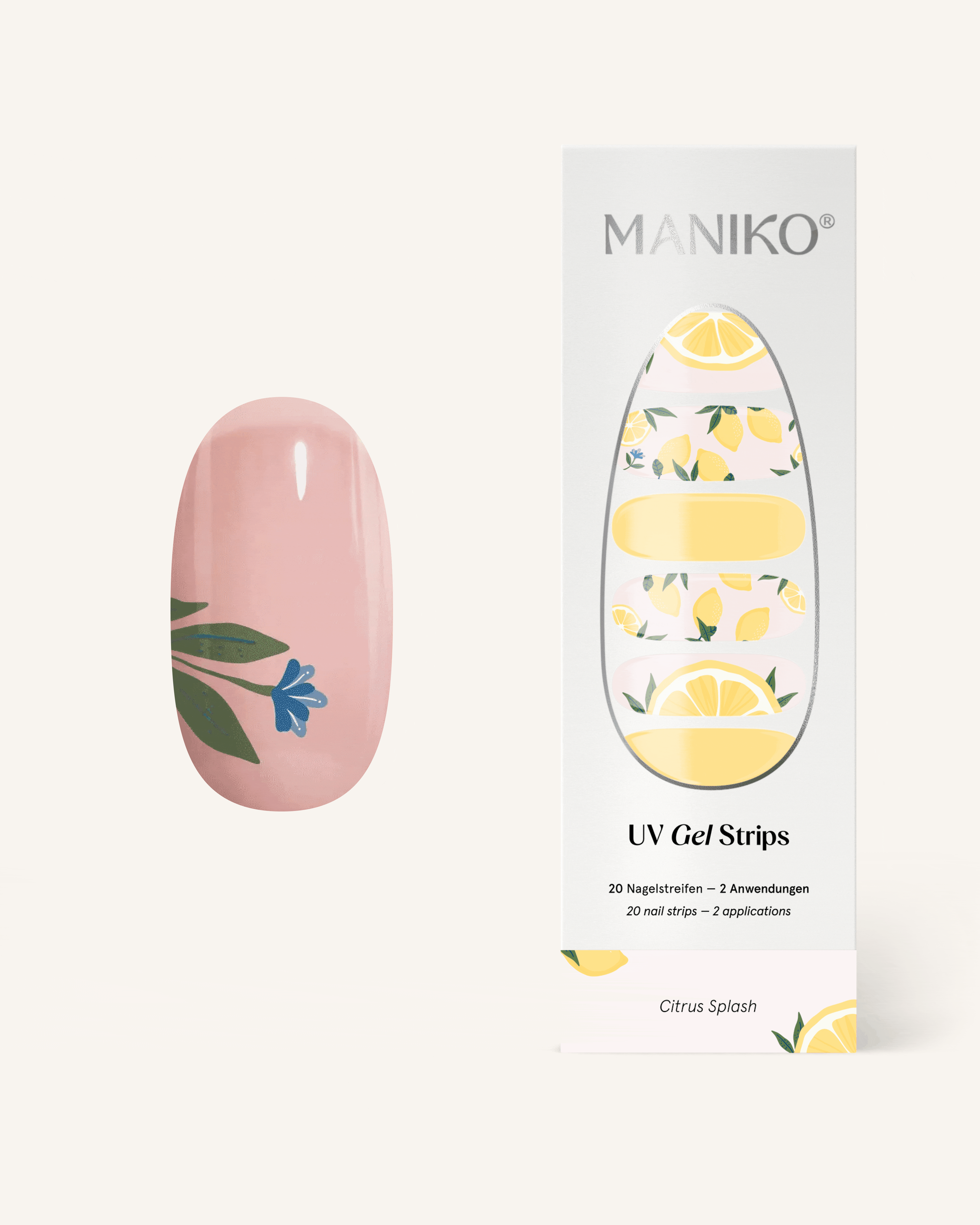 maniko-citrus-splash-uv-uv-gel-strips-zitrone image 1