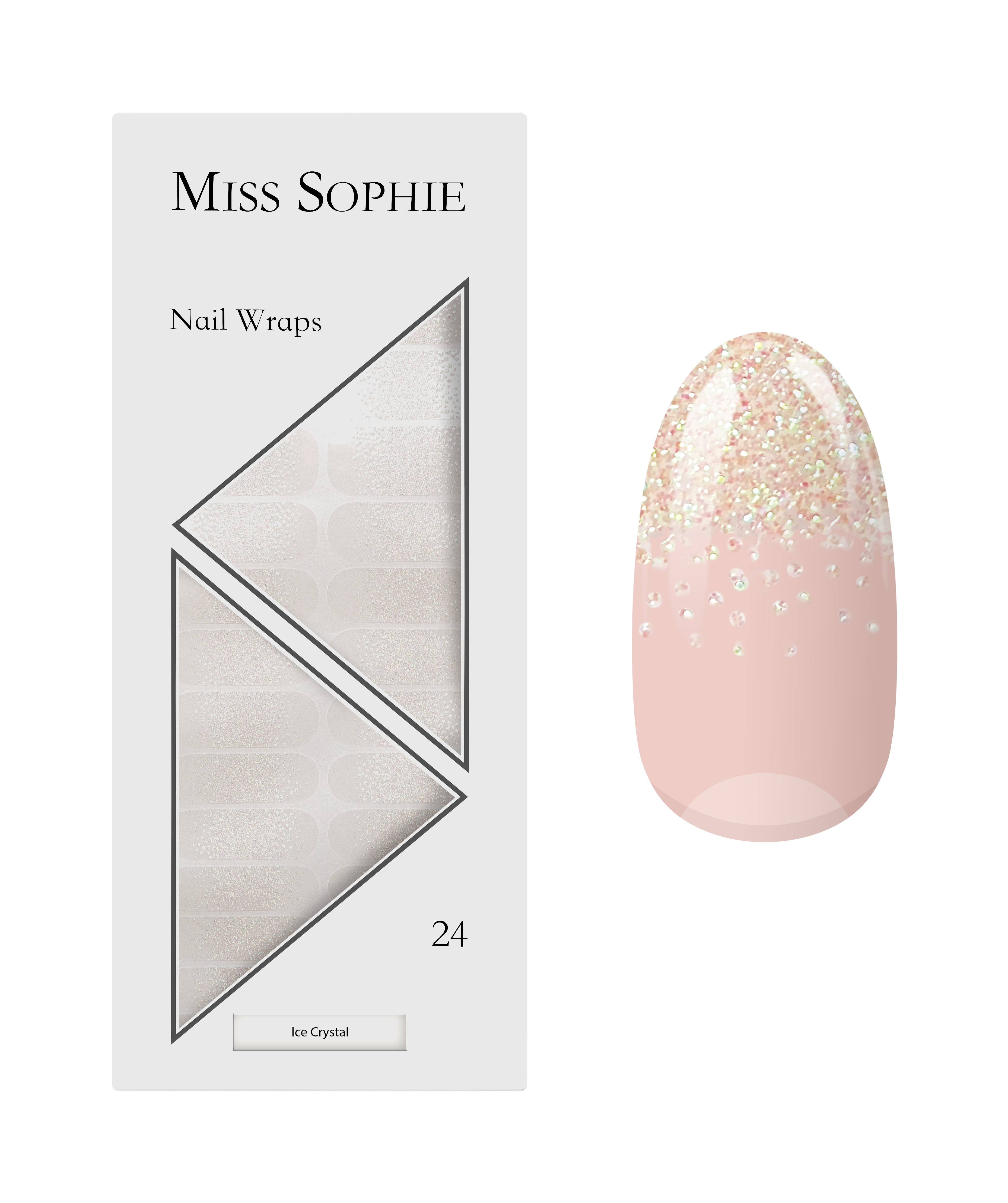 miss-sophie-ice-crystal-nail-wraps-transparent-glitzer-spitzen image 1