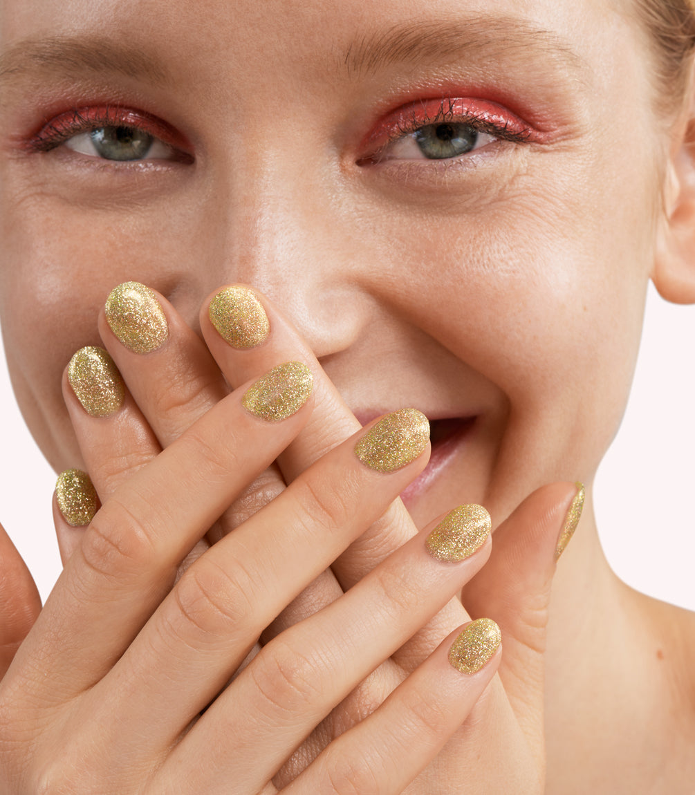 pink-gellac-236-gossip-gold-gel-nagellack-gold-glitzer-holografisch-rebellion image 3