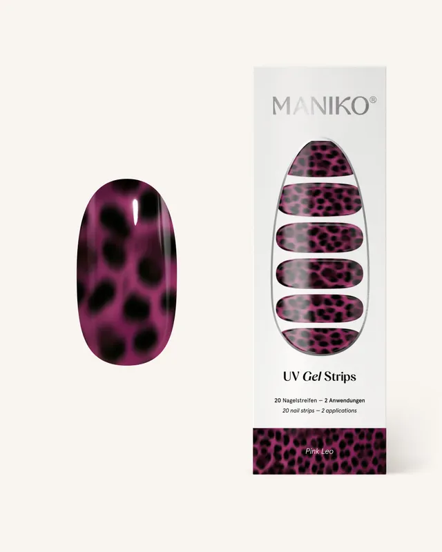 maniko-pink-leo-uv-gel-strips-leo-in-pink-beere image 1