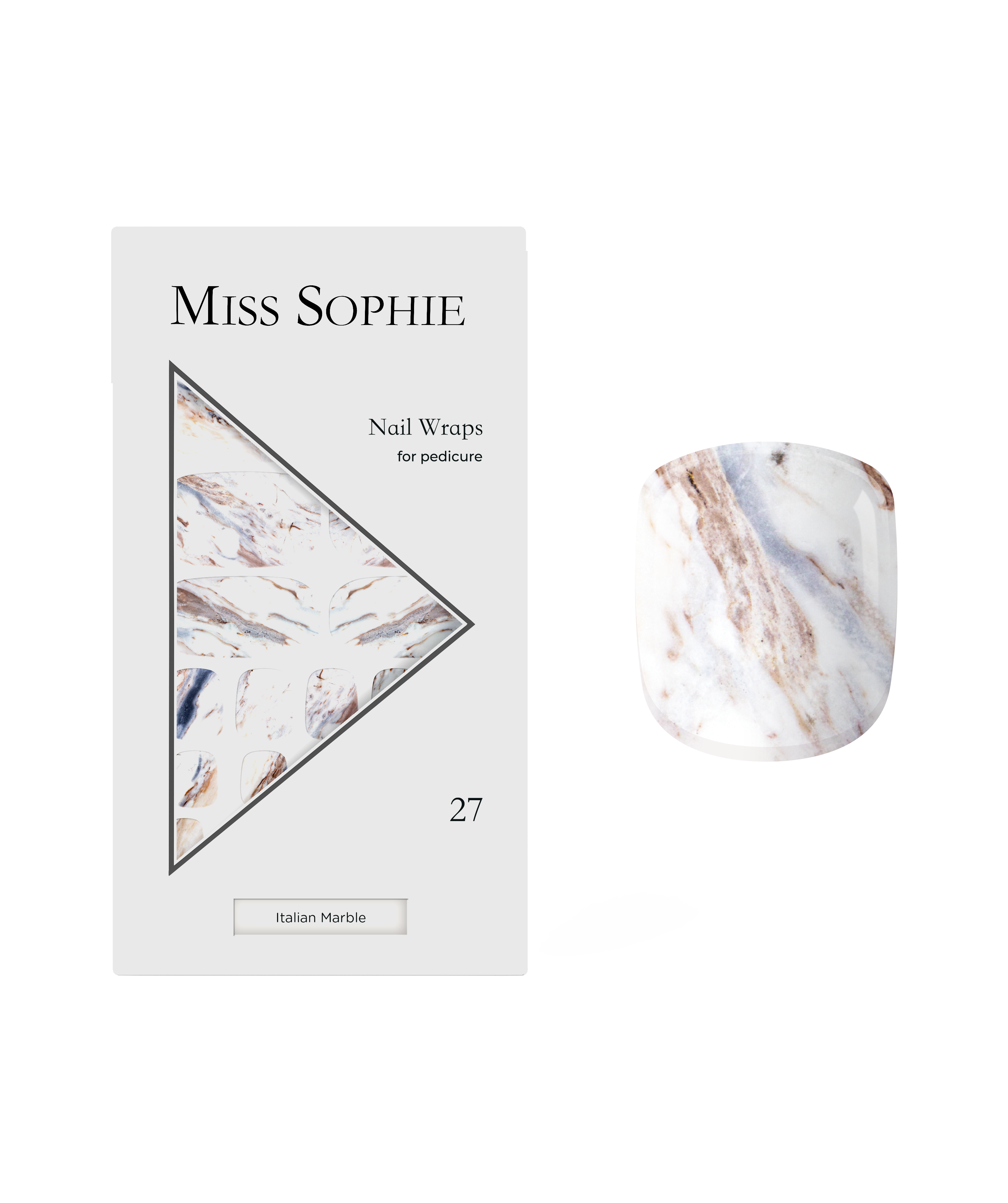 miss-sophie-italian-marble-pedicure-nail-wraps-marmor-weiss image 1