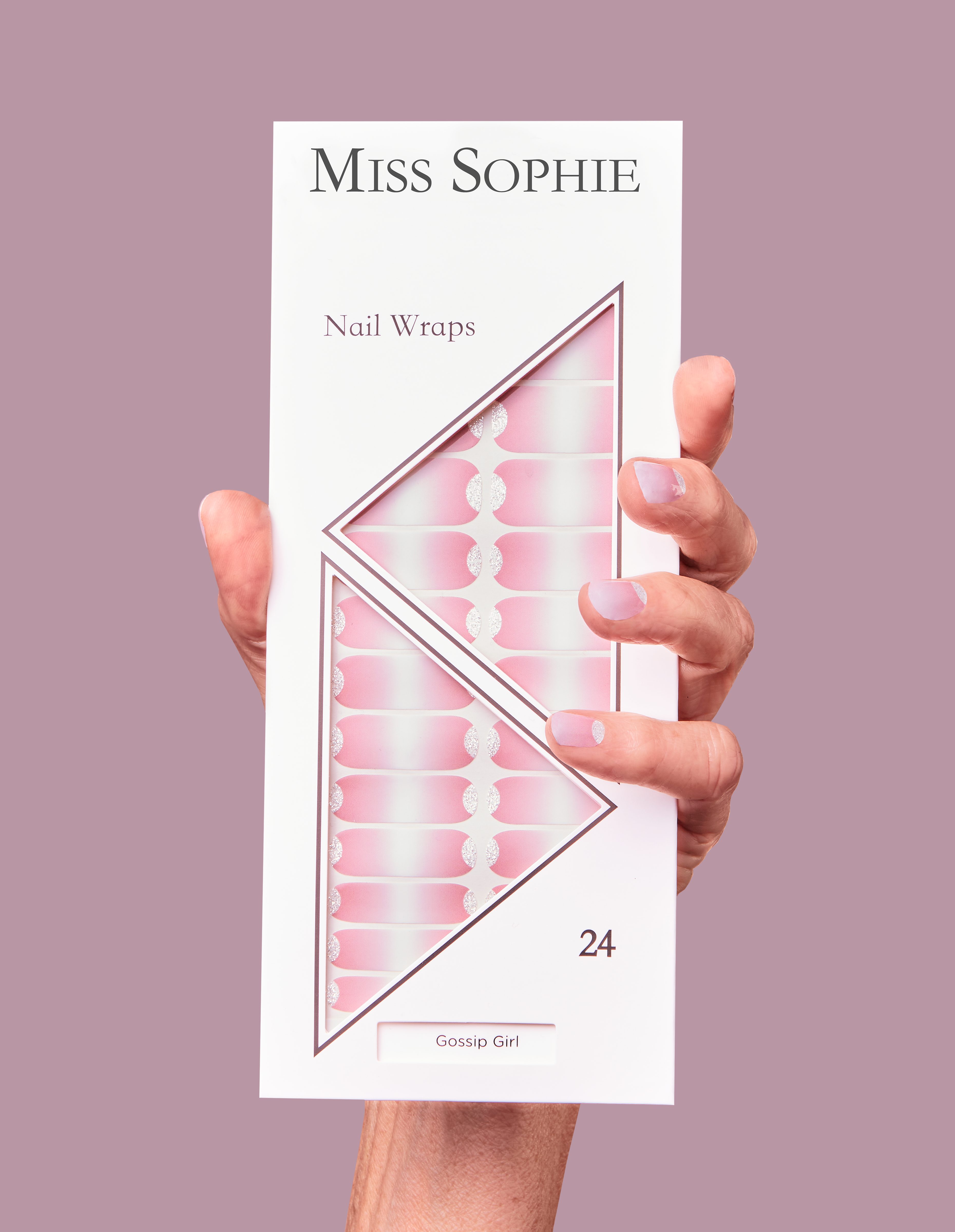 miss-sophie-gossip-girl-nagelfolien-ros-babyboomer-mit-glitzer image 3