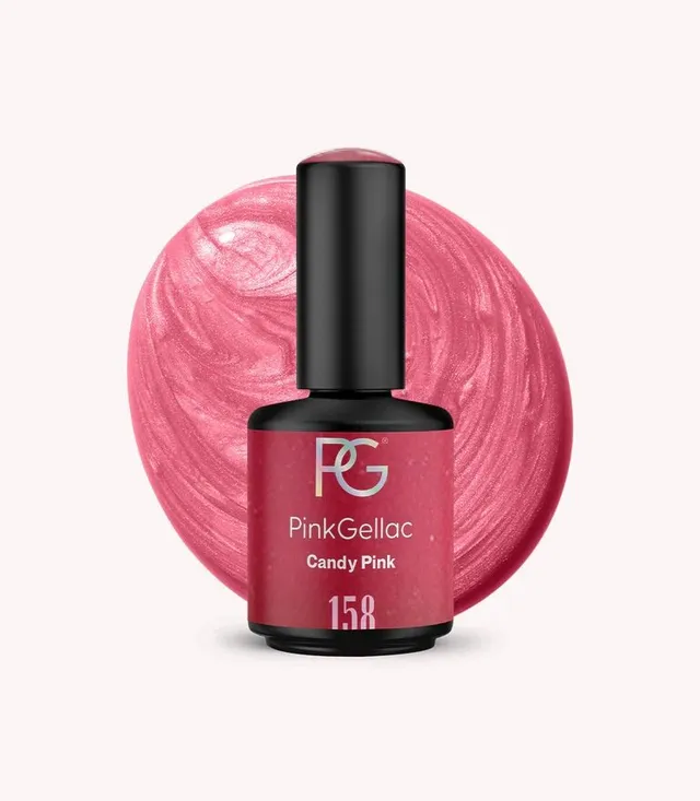 pink-gellac-158-candy-pink-rosa-gel-nagellack-mit-glitzer image 1