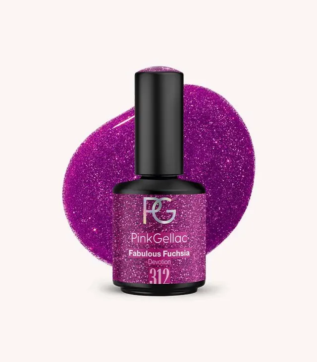 pink-gellac-312-fabulous-fuchsia-gel-nagellack-lila-glitzer image 1