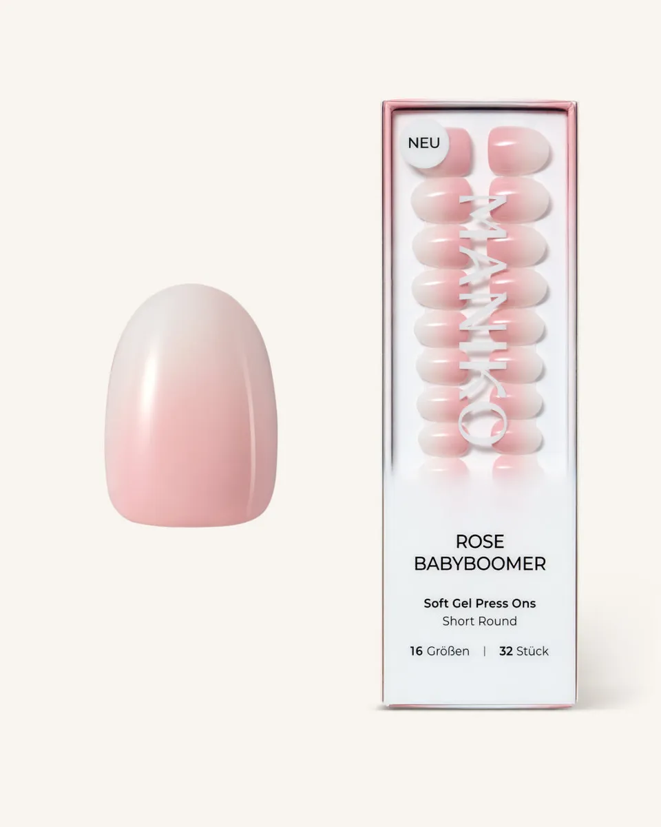 maniko-rose-babyboomer-short-round-soft-gel-press-ons image 1