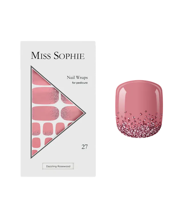 miss-sophie-dazzling-rosewood-pedicure-nagelfolien image 1