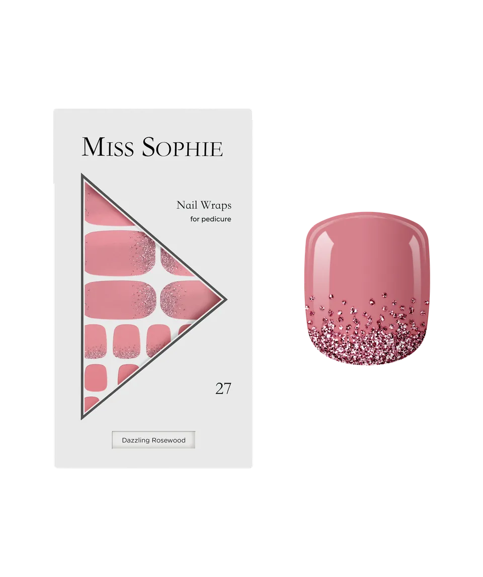 miss-sophie-dazzling-rosewood-pedicure-nagelfolien image 1
