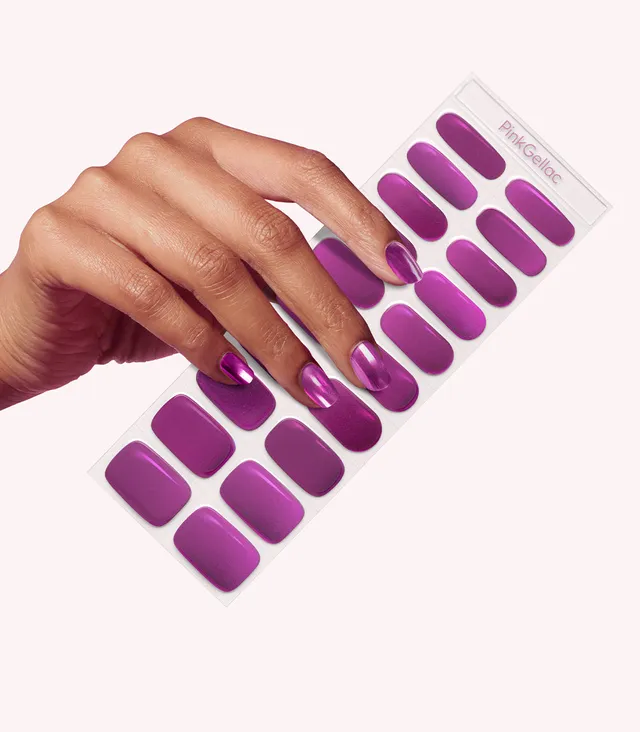 pink-gellac-010-bubblegum-chrome-gel-nail-sticker image 1