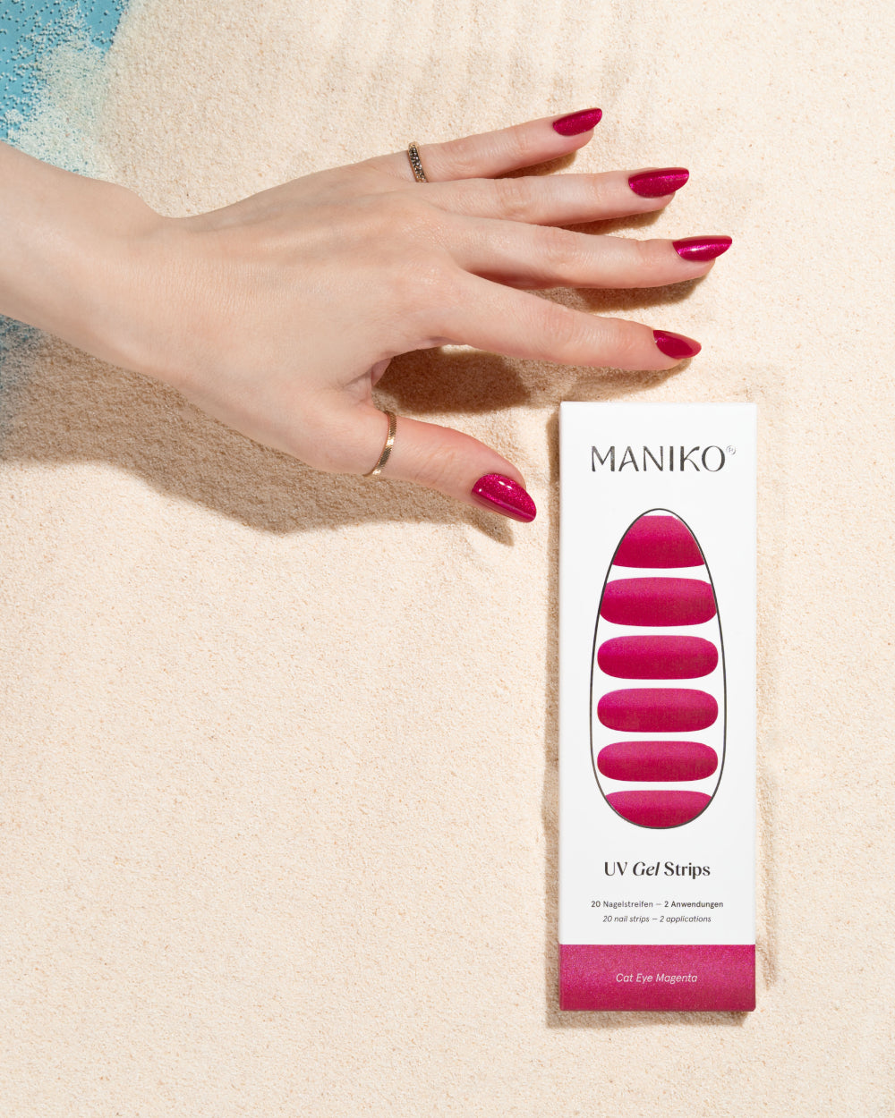 maniko-cat-eye-magenta-uv-uv-gel-strips-mit-cat-eye-effekt image 5