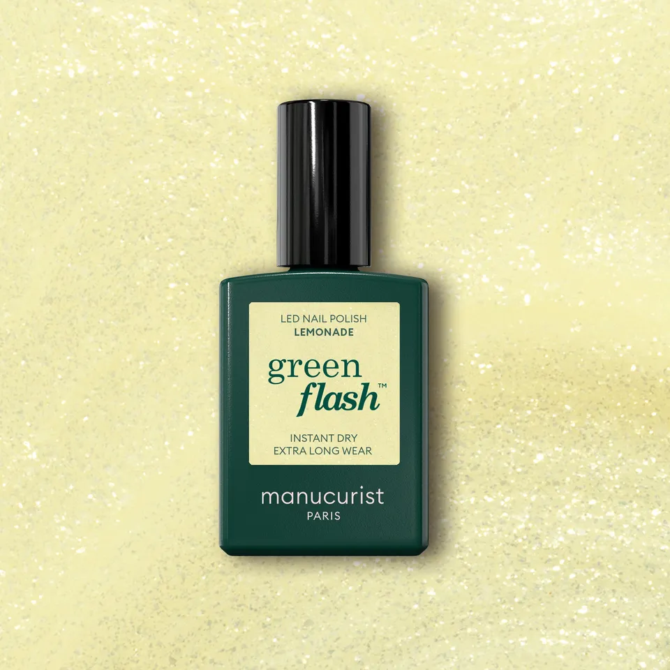 manucurist-green-flash-lemonade-gel-nagellack-pastellgelb-glitzer image 1